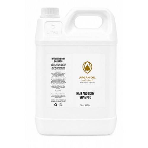 ARGAN OIL Organic plaukų ir kūno šampūnas 5 ltr